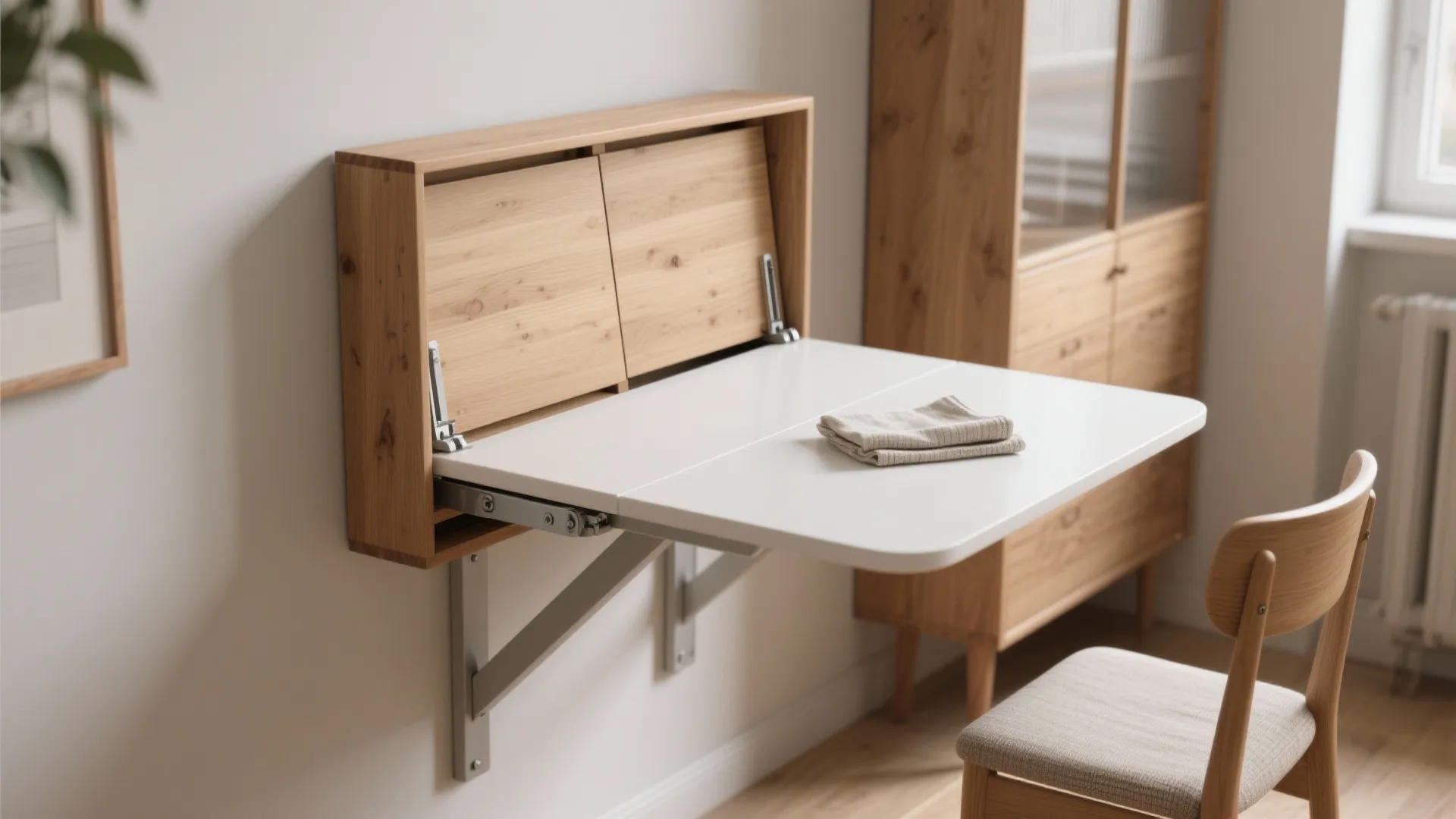 1. Wall-Mounted Drop-Leaf Sets