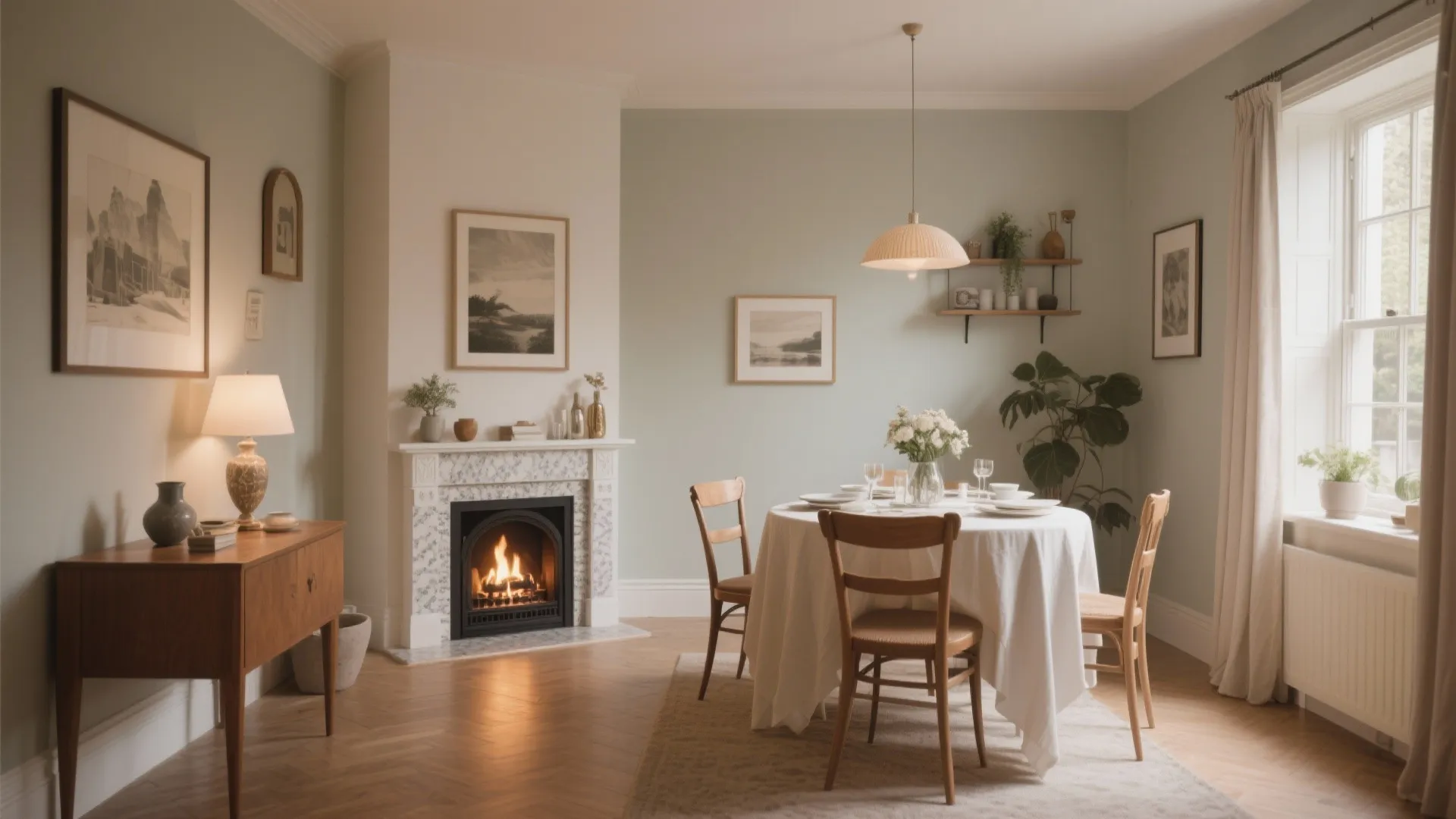 Dining Room Ideas With Fireplace When Space Feels Tight