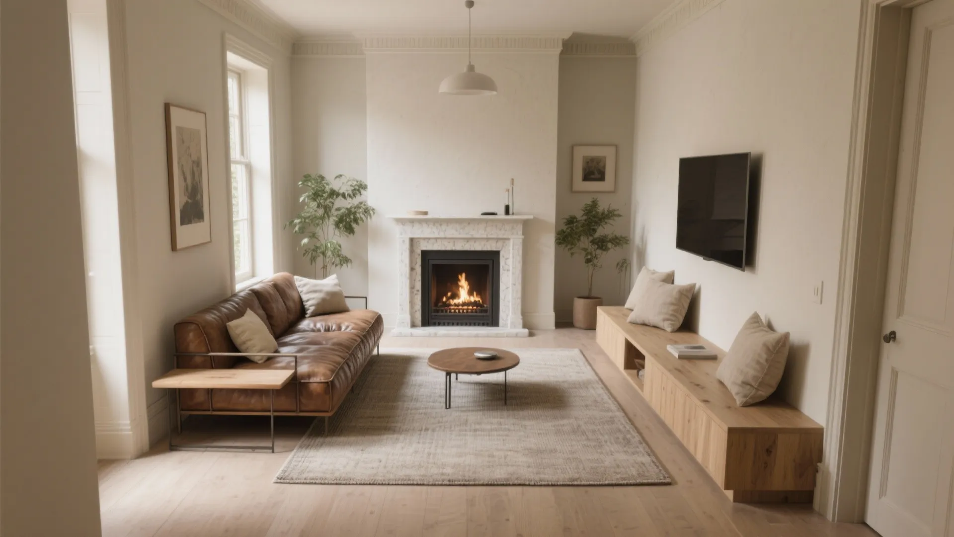 Small living room layout with fireplace: 5 ideas: Five practical, space-saving design ideas for a small living room with a fireplace, from furniture placement to lighting and storage