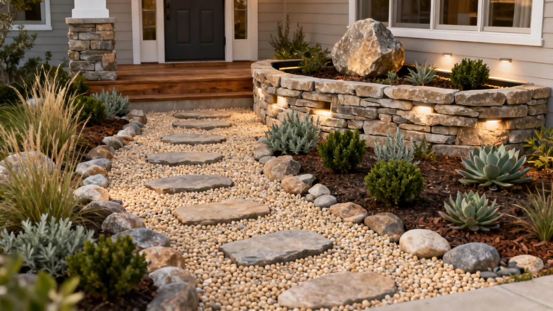 5 Small Front Yard Rock Landscaping Ideas