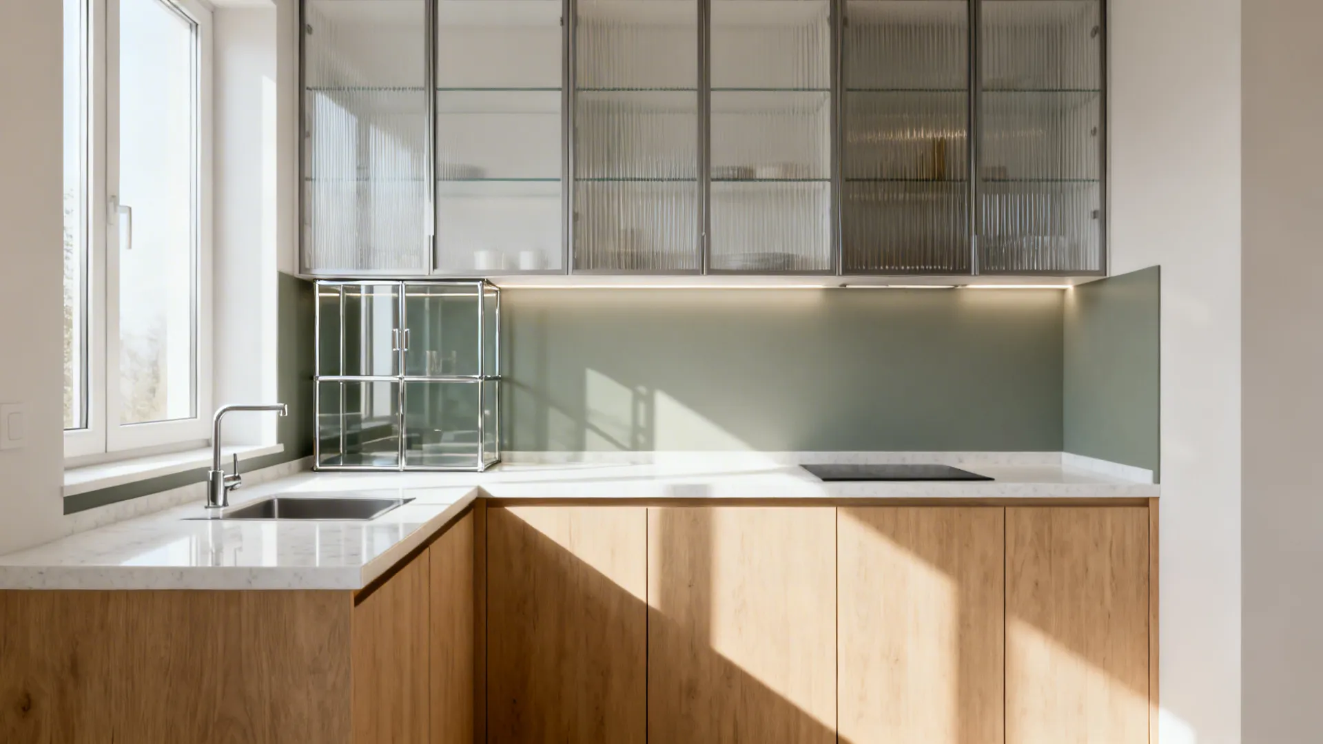 5 kitchen cupboard designs with glass that actually work