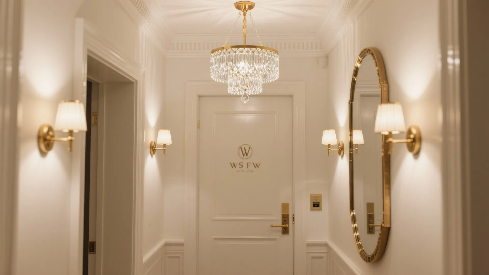 2) Statement chandelier scaled for small halls