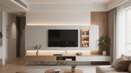 TV showcase design for small hall: 5 ideas that work
