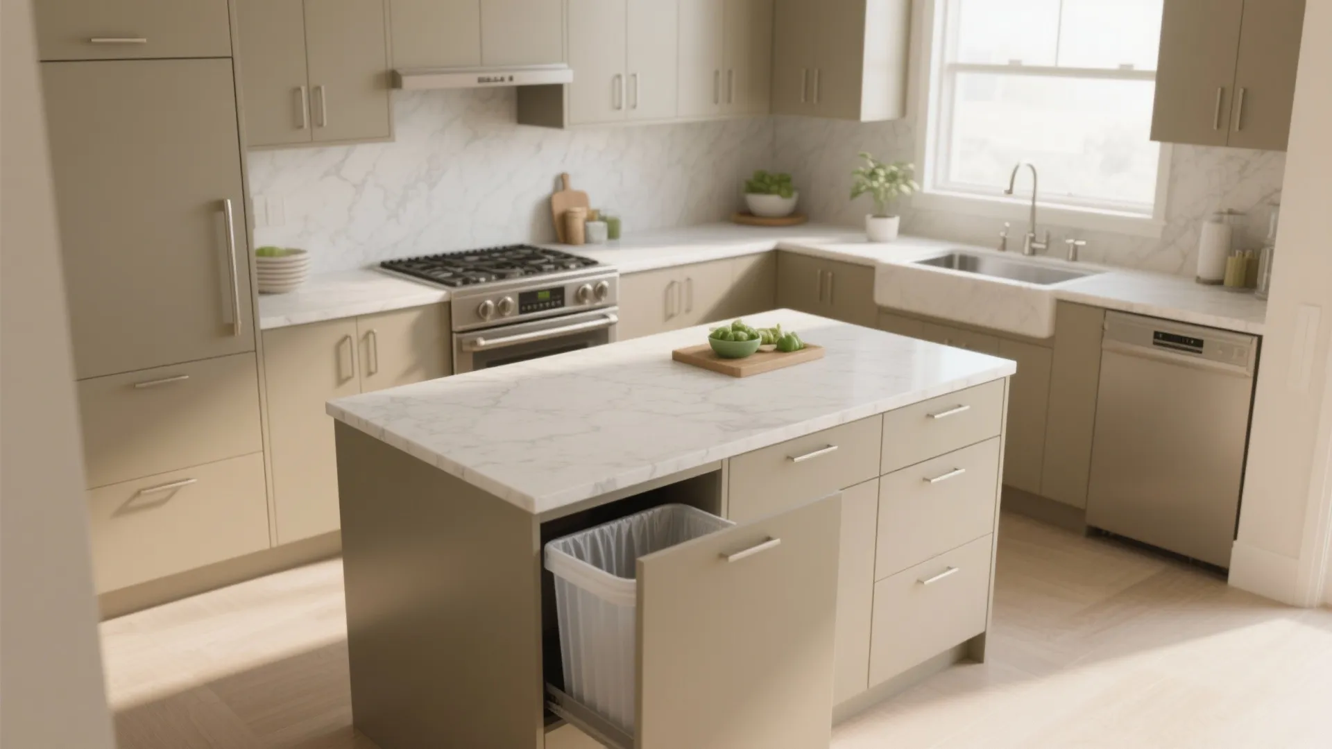 Small Kitchen Island with Trash Bin: Smart Space-Saving Solutions: 1 Minute to a Clutter-Free Kitchen—Fast-Track Solutions for Tiny Spaces