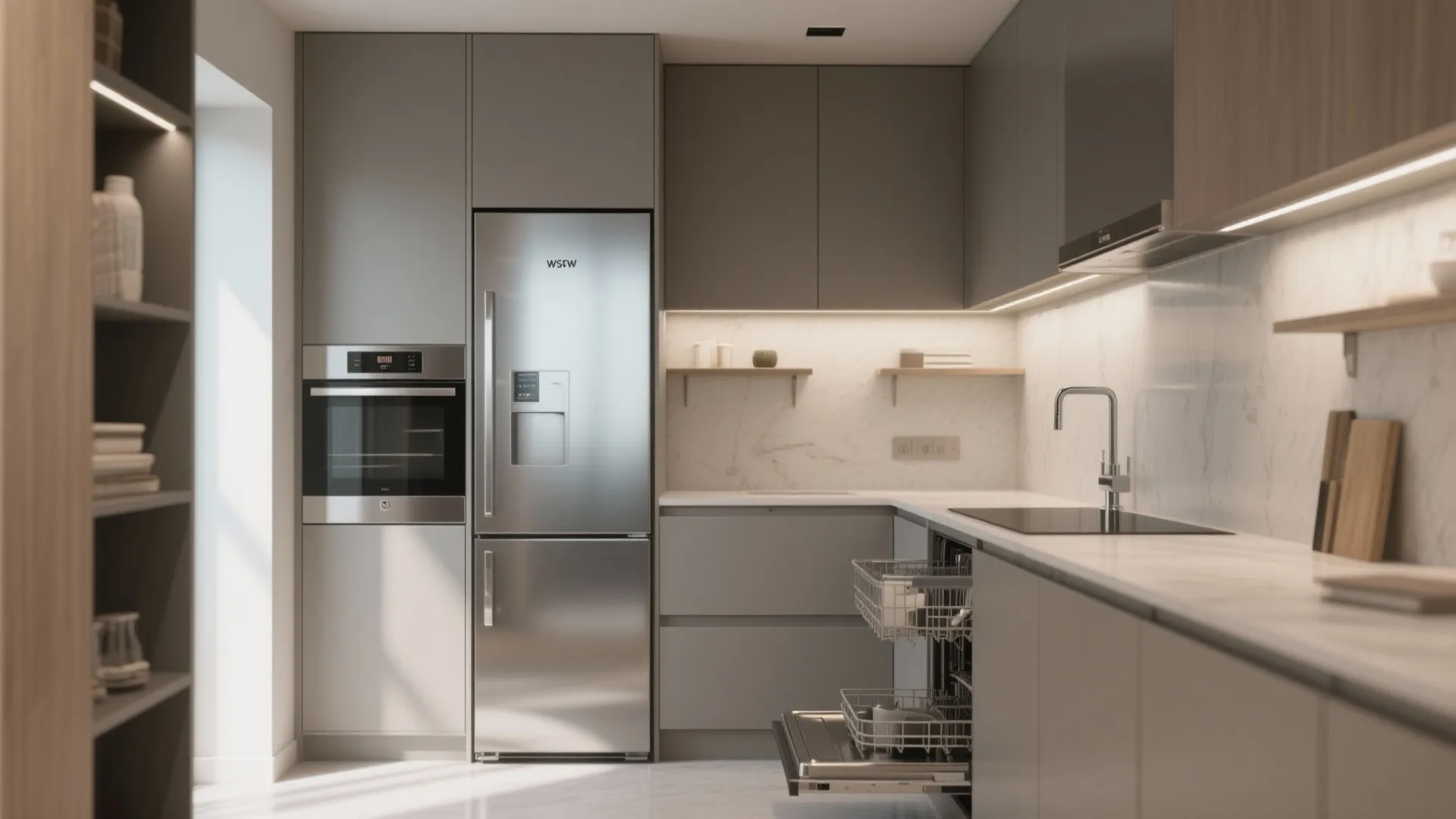 2. Slimline appliances and integrated fixtures
