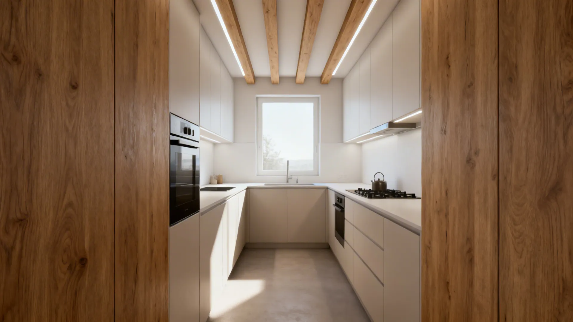 5 Kitchen Ceiling Designs with Beams That Transform Small Spaces