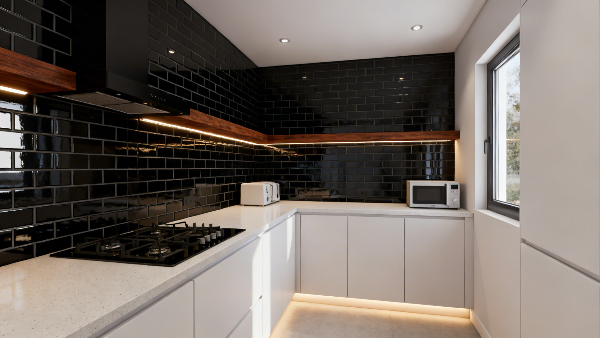 5 Black Kitchen Tile Wall Ideas for Small Kitchens