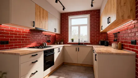 5 Red Brick Design Tile Ideas for a Small Kitchen