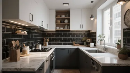 10 Black & White Kitchen Backsplash Ideas