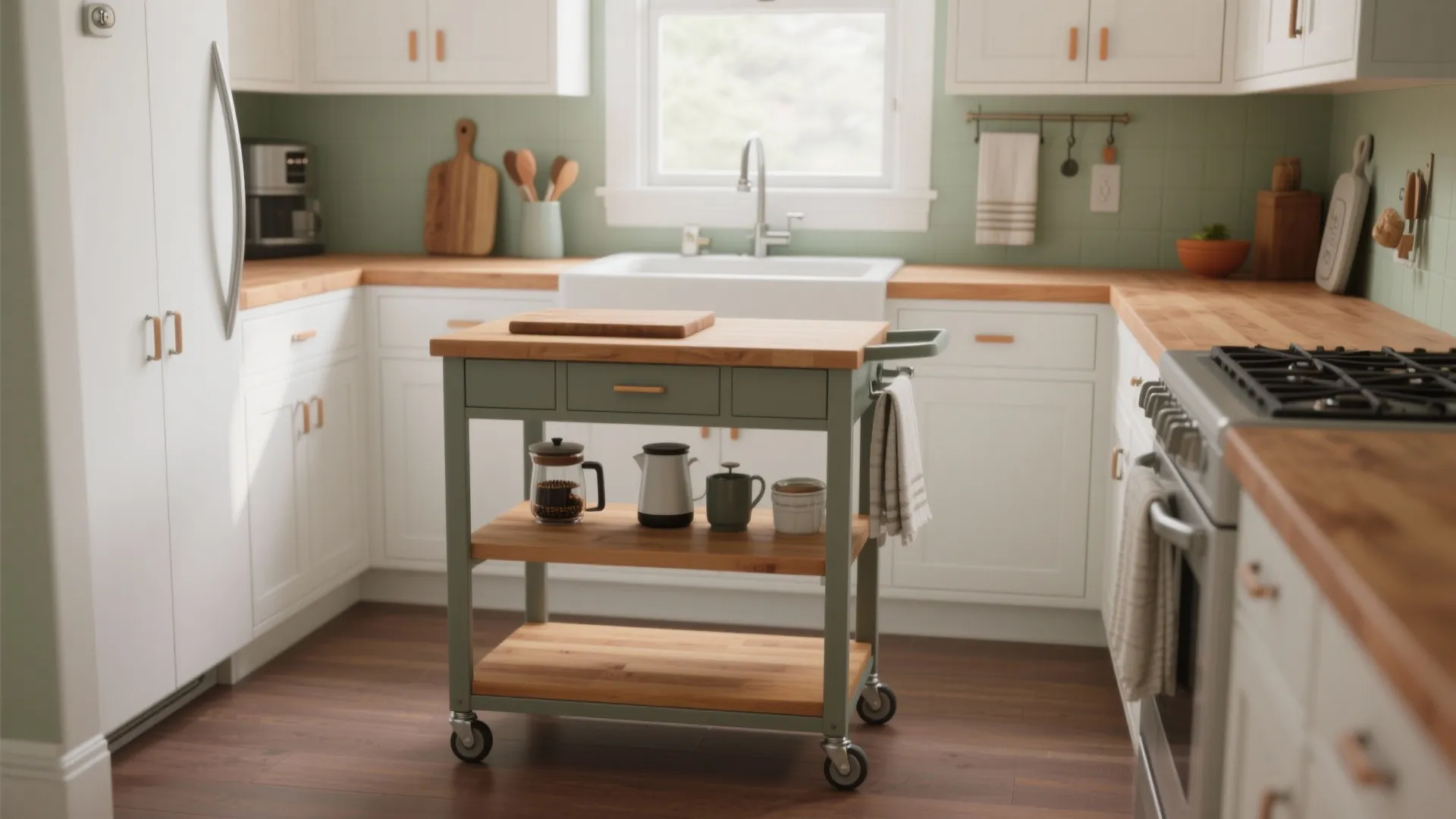 Kitchen Cart for Small Kitchen: Space-Saving Solutions: 1 Minute to a More Organized, Functional Small Kitchen