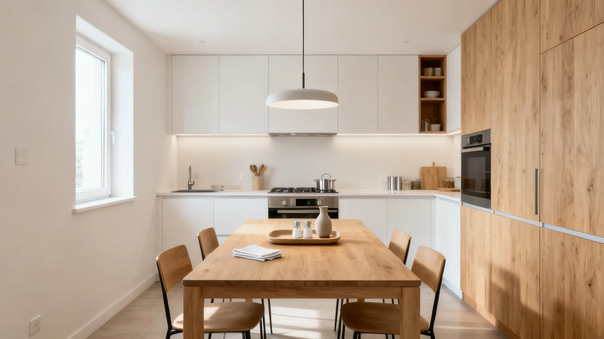 5 Ideas for a Kitchen with Dining Table in the Middle