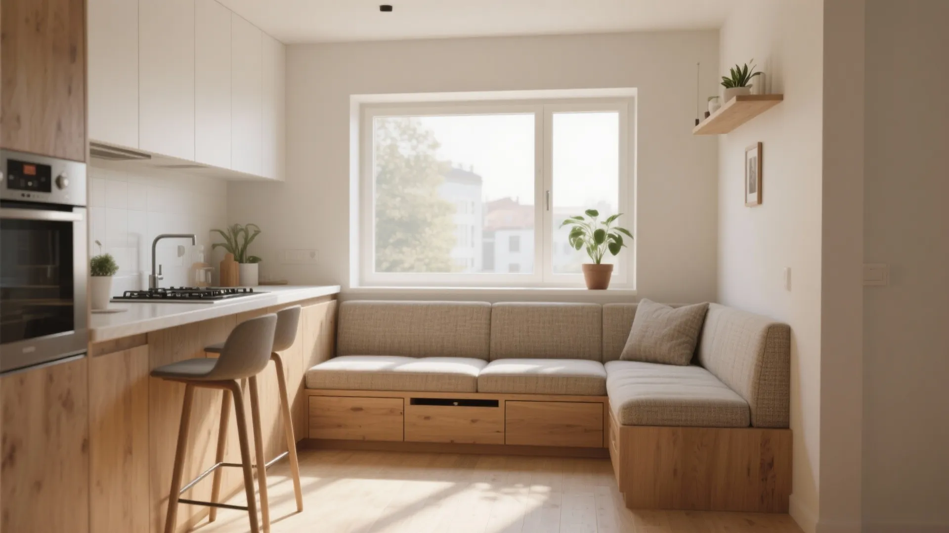 5 Kitchen with Sitting Area Ideas: Small kitchen, big ideas: practical seating concepts for modern homes