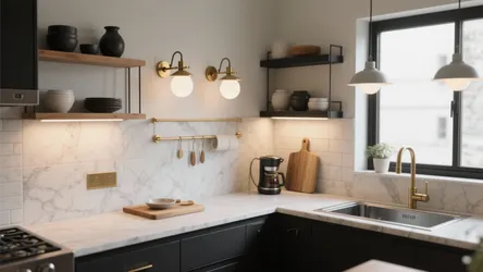 5 Double Bracket Wall Light Ideas for Small Kitchens