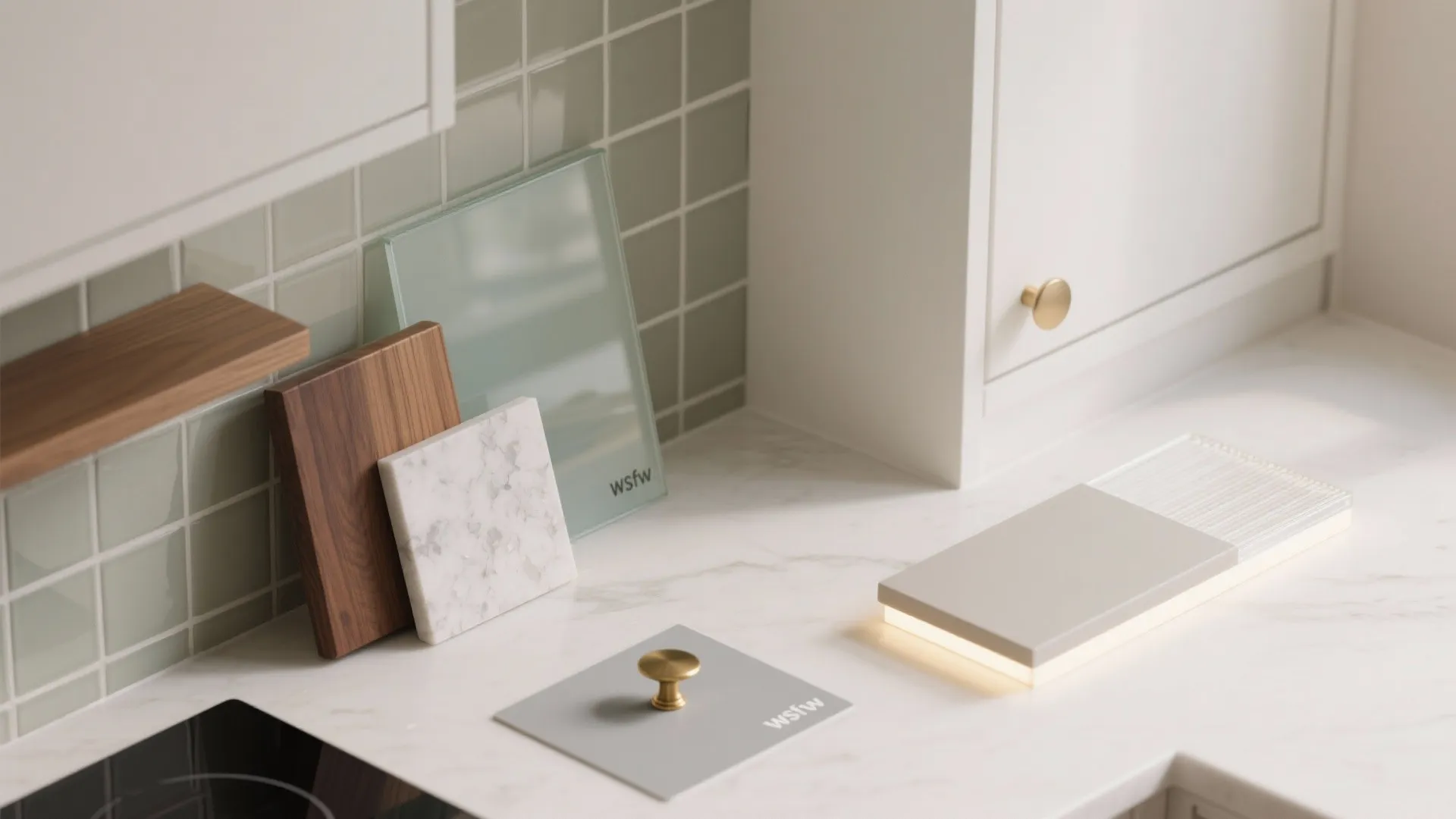 Warm wood accents in small kitchens