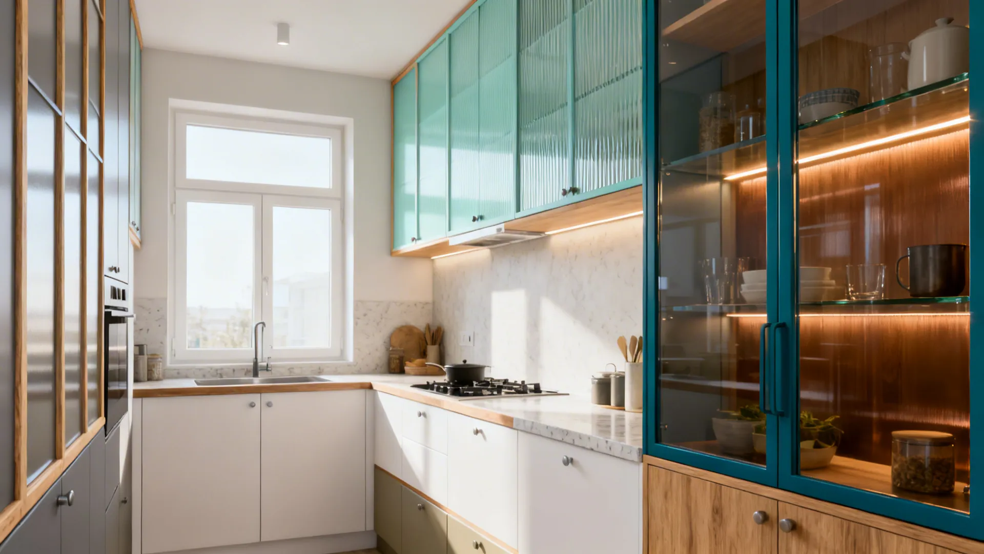 5 kitchen cupboard colour glass door designs that truly work