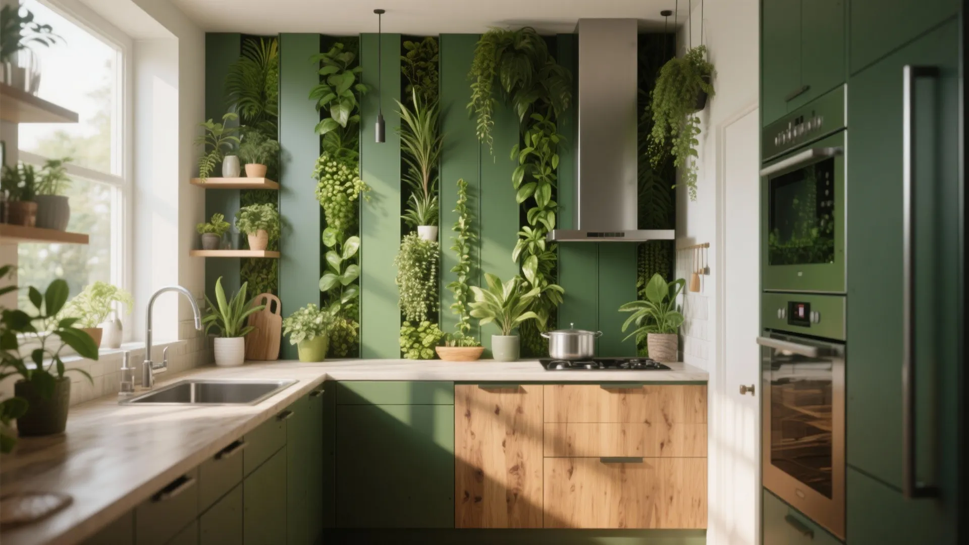 5 Green Wall Design Ideas for Small Kitchens: Creative Green Wall Inspirations to Transform Compact Cooking Spaces