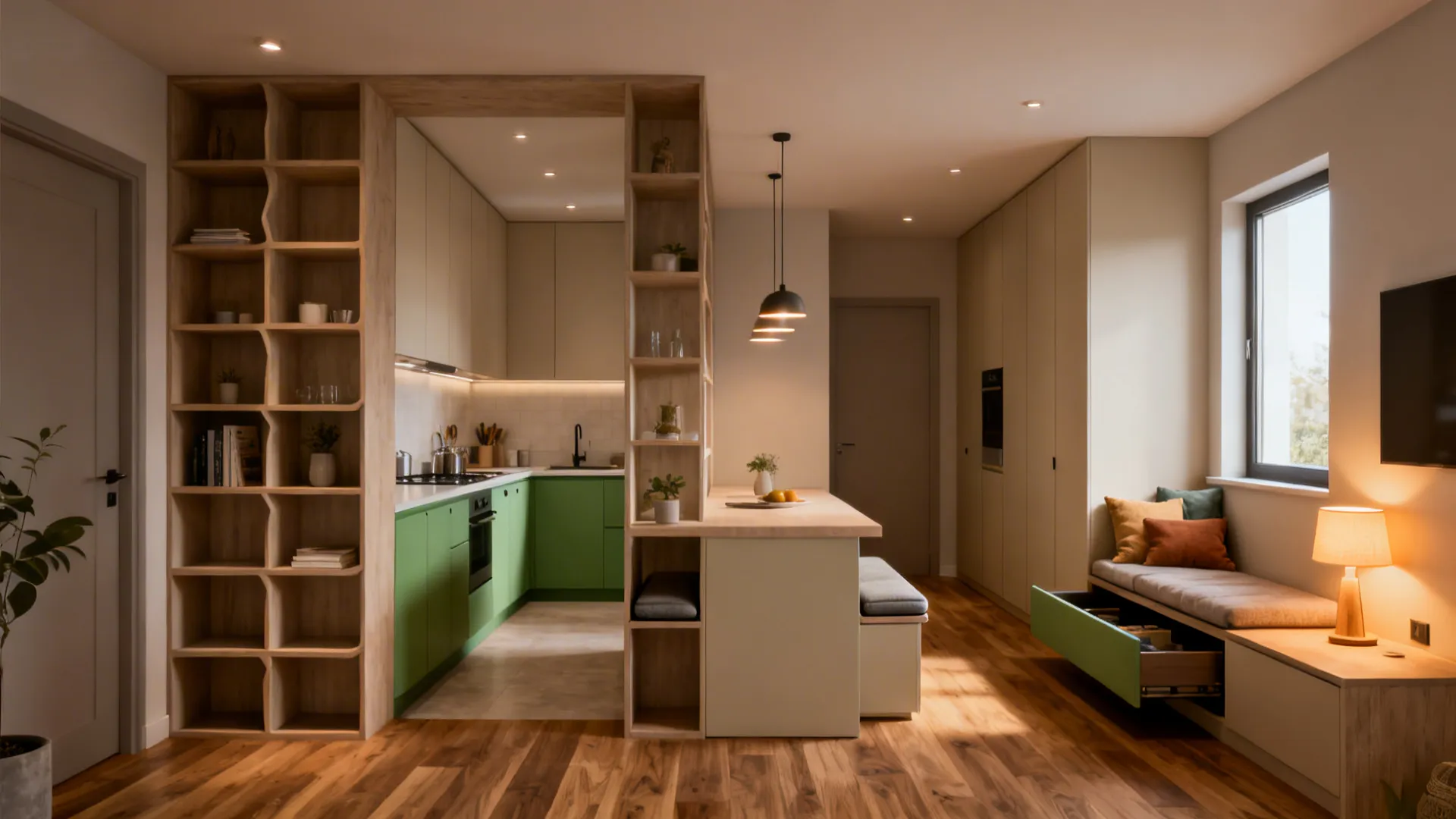 5 Smart Ideas for Small Kitchen and Living Room Combined