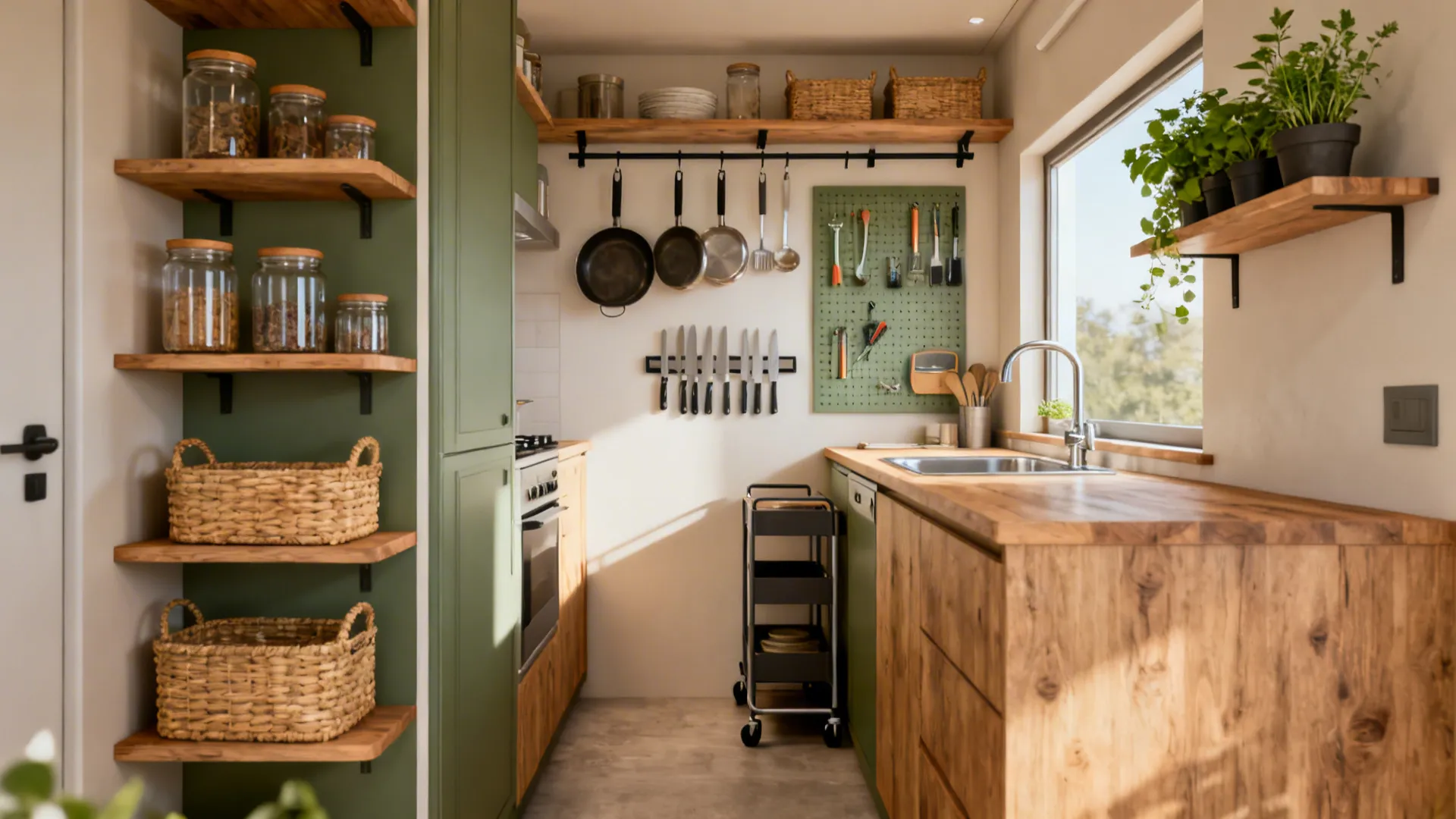 5 Small Kitchen Storage Ideas Without Cabinets