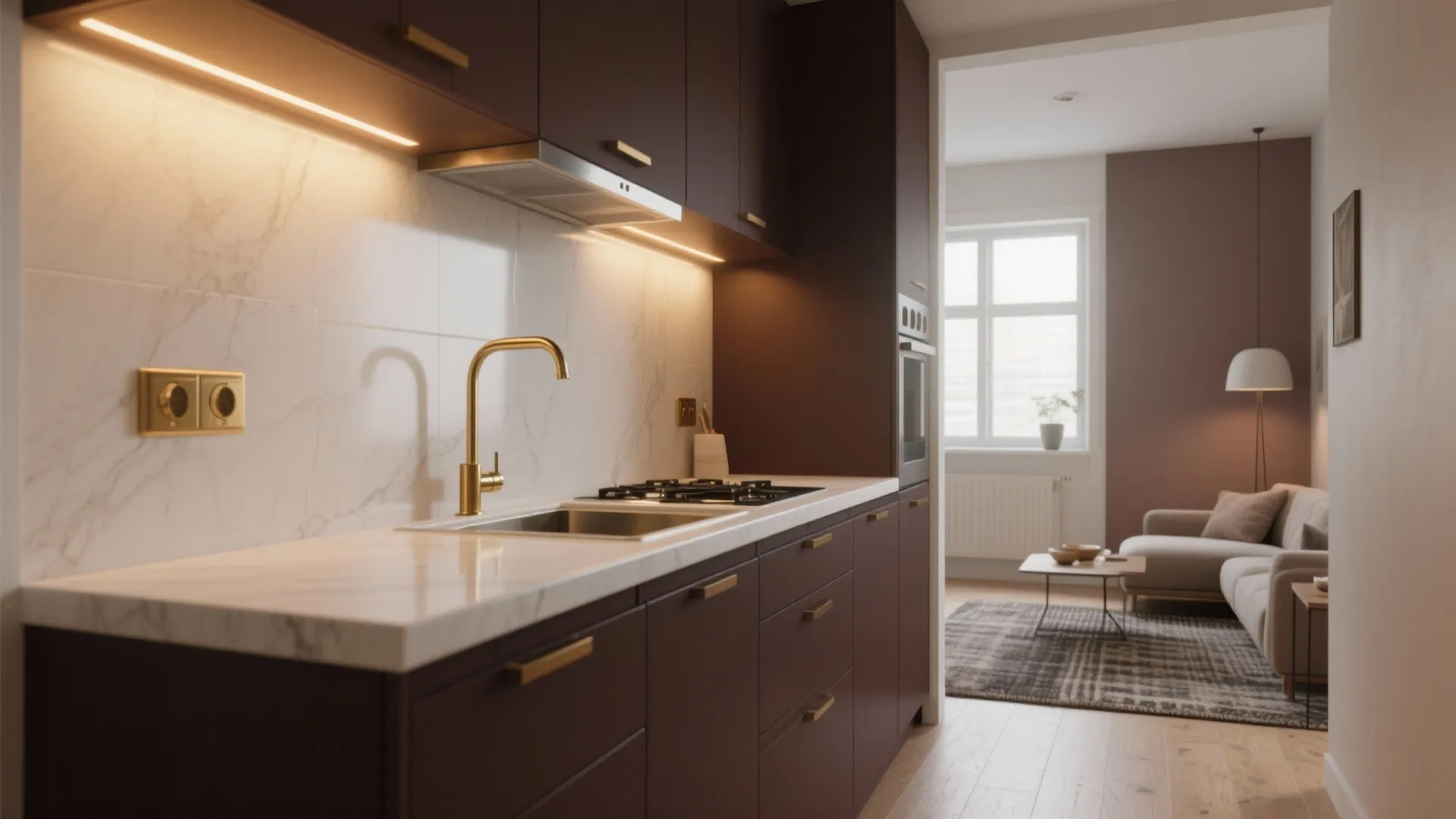 Benjamin Moore Kitchen and Bath: 5 Small-Space Inspirations: Practical and stylish paint and layout ideas for kitchens and bathrooms using Benjamin Moore shades