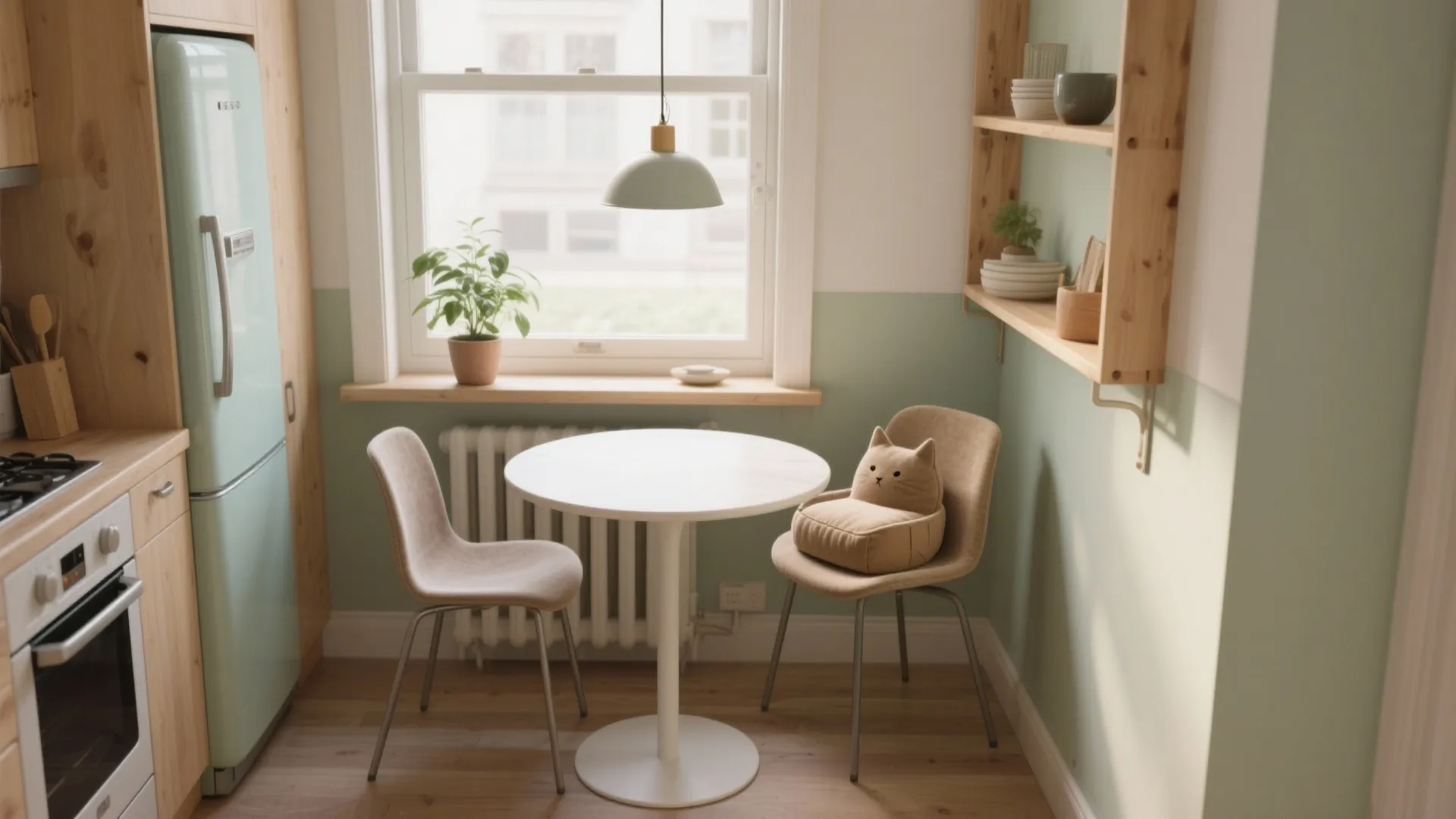 Small Kitchen Table Ideas — 5 Two-Chair Layouts: Cozy and clever ways to fit a small table and 2 chairs into a tiny kitchen