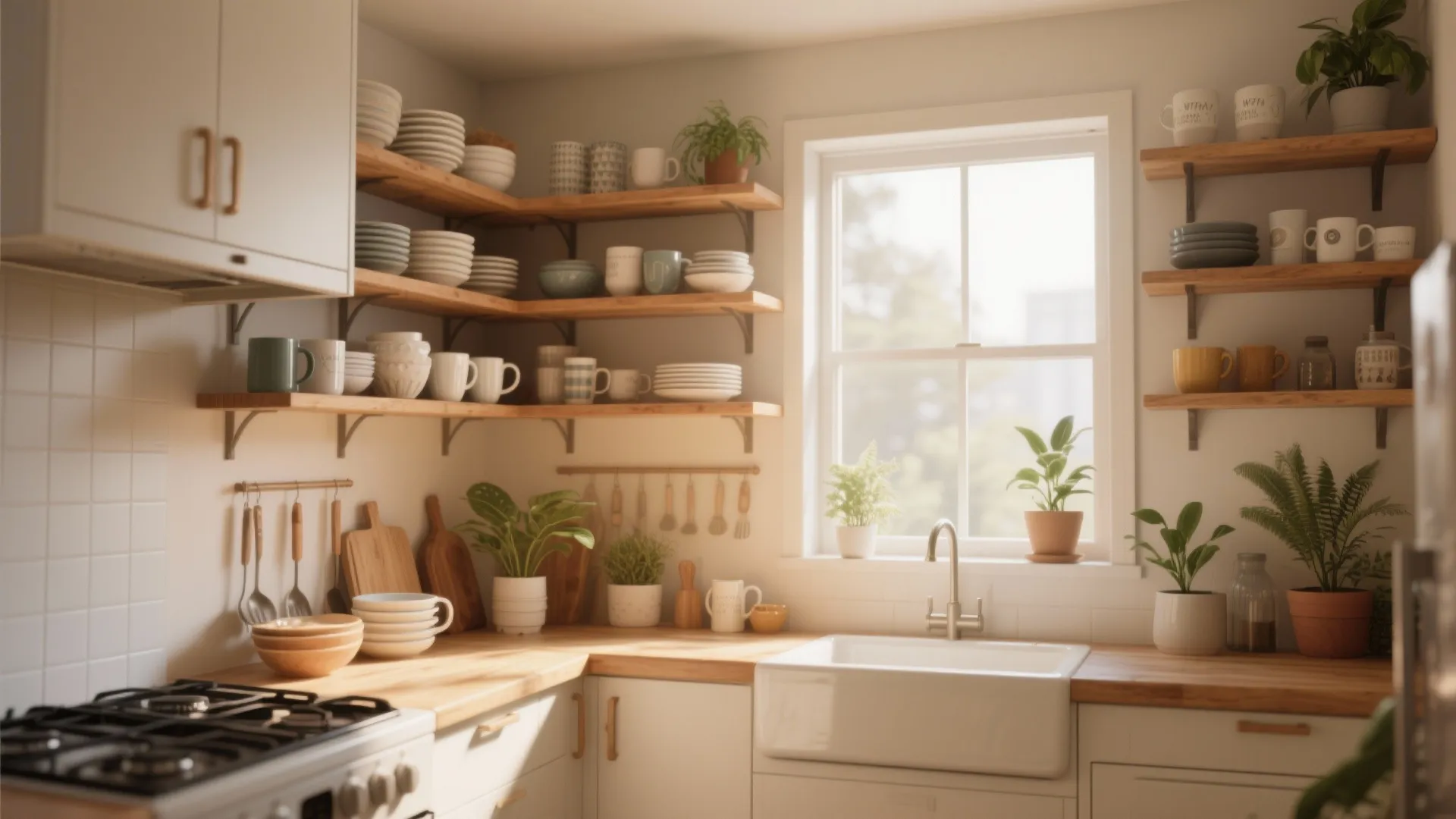 1. Open Shelving for an Airy Look