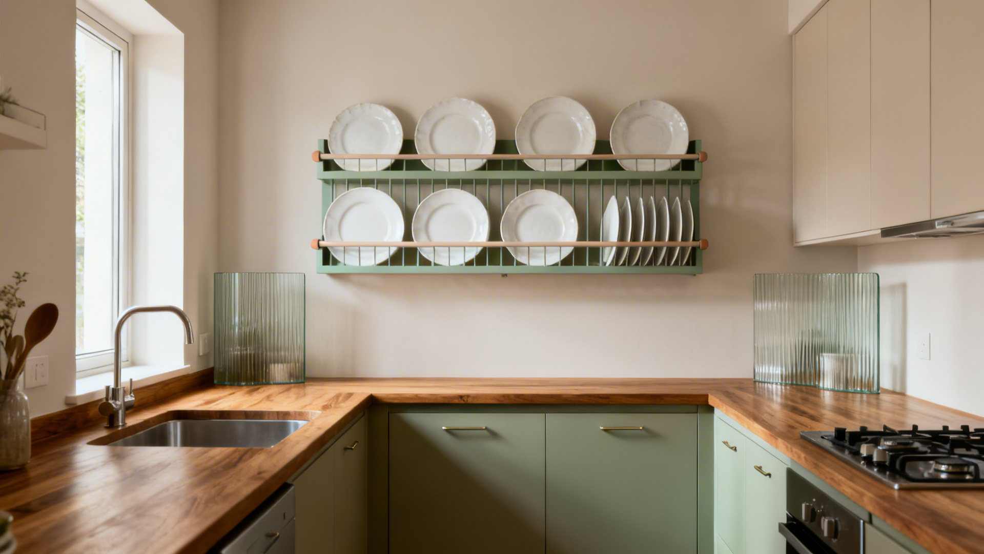 Plate Rack In Kitchen No Cabinet Space? 5 Kitchen Wall Plate Rack Ideas
