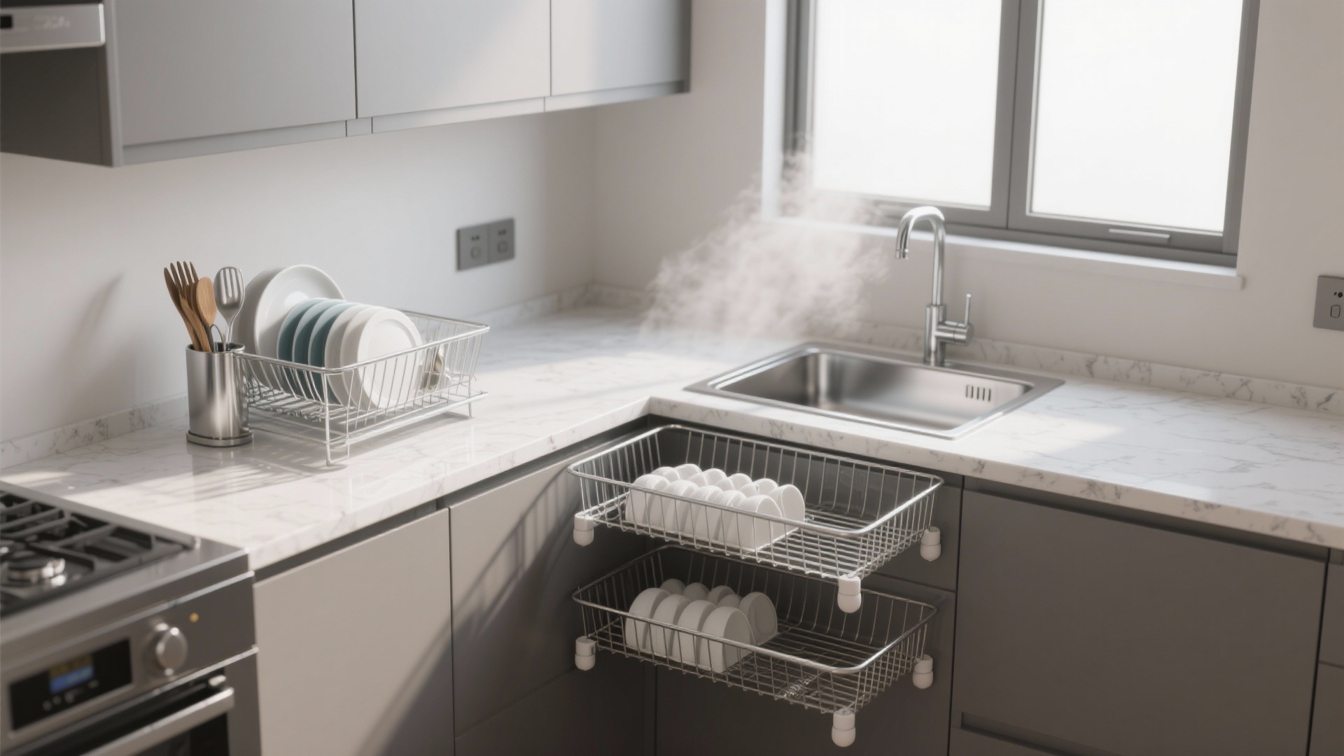 Image showcasing Best Dish Racks for Small Spaces: Top Picks & Space-Saving Ideas