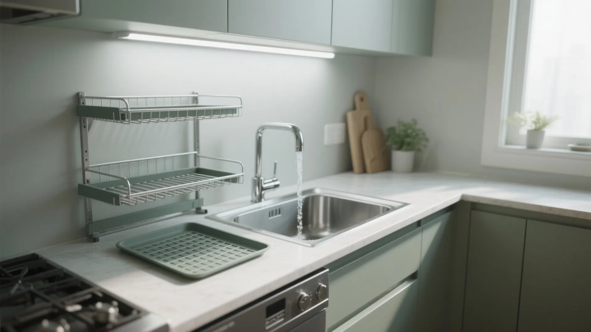 Drying Rack for Small Kitchen: Smart Space-Saving Ideas: 1 Minute to a Clutter-Free, Tiny Kitchen Dish Zone!