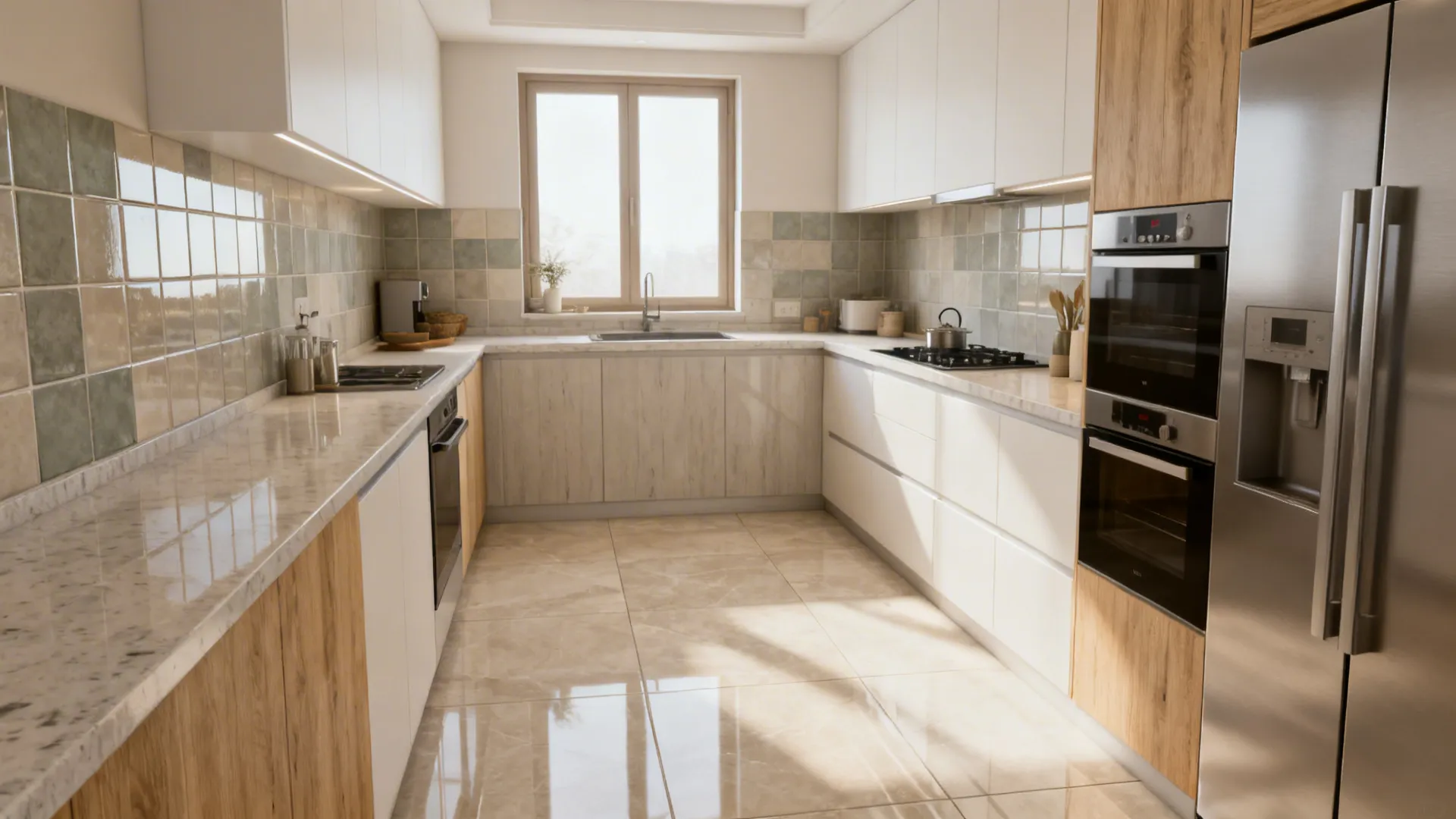 5 Kitchen Floor and Wall Tiles Design Ideas