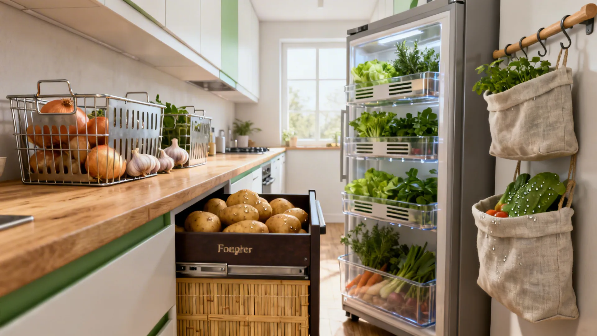 5 kitchen storage ideas for vegetables that actually work