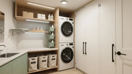 5 laundry room ideas with stackable washer dryer