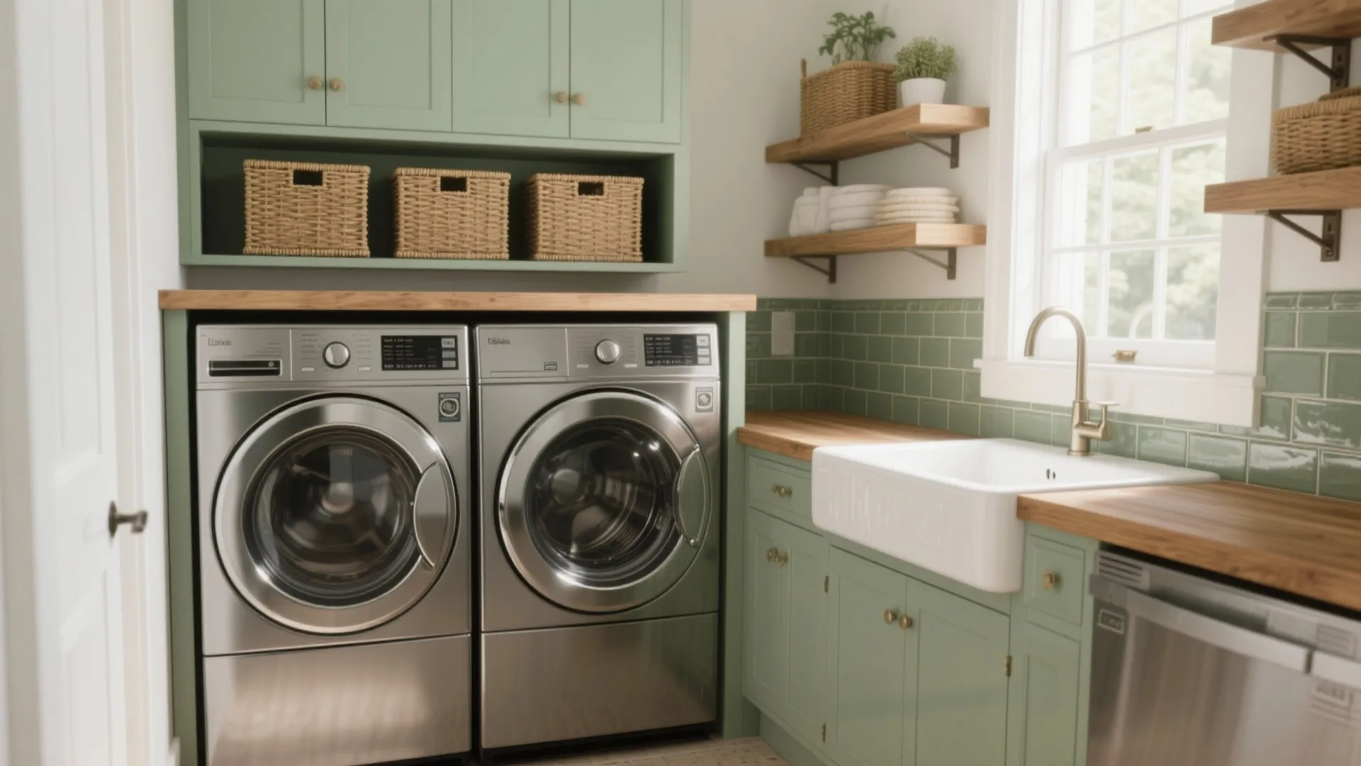 Laundry Room Ideas: 5 Inspiring Images: Small laundry spaces can look fabulous — 5 photographed ideas with practical tips