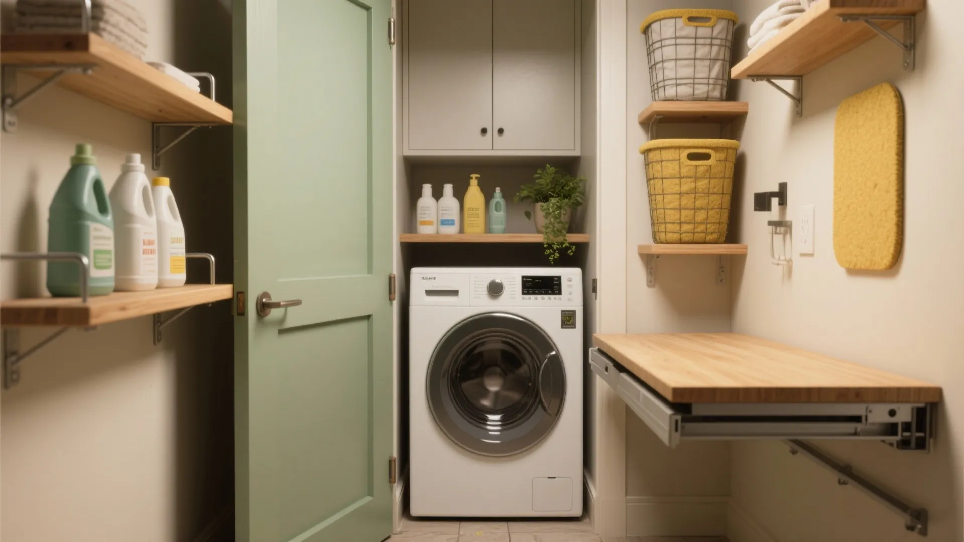 Small Laundry Room Ideas: 5 Wall-Saving Tips: Practical, budget-friendly ideas for tiny laundry rooms with a top-loading washer