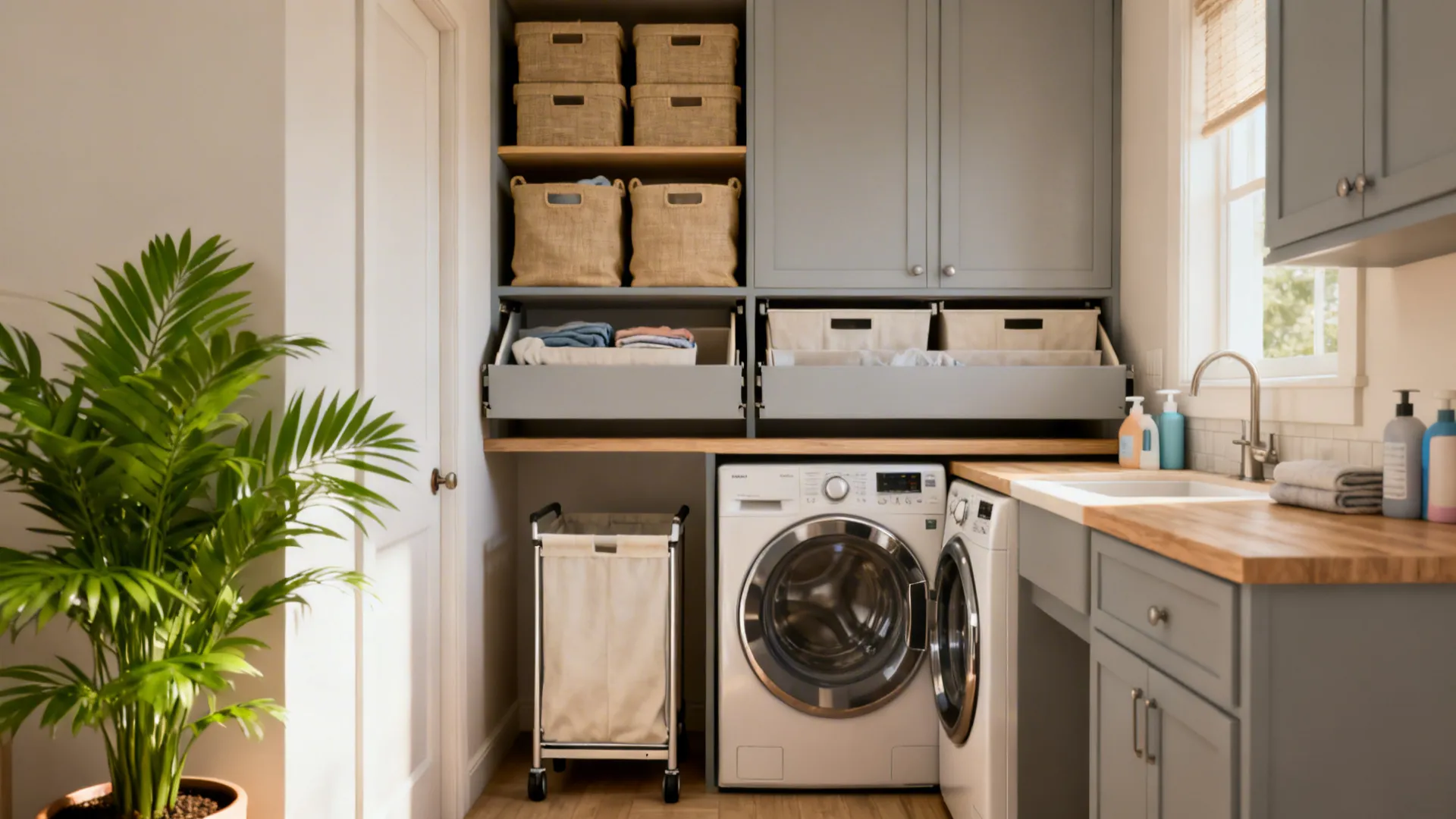 5 Laundry Basket Ideas for Small Laundry Rooms