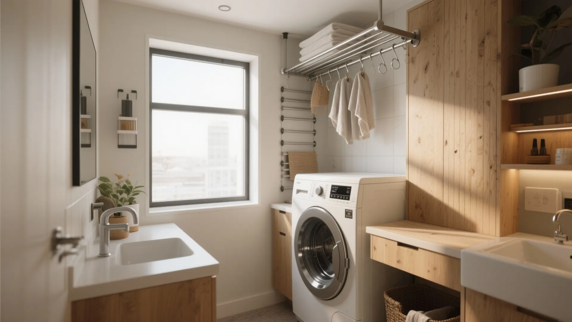 5 Clever Laundry Hanging Rod Ideas: Maximize Small Space with Creative Laundry Hanging Rod Designs