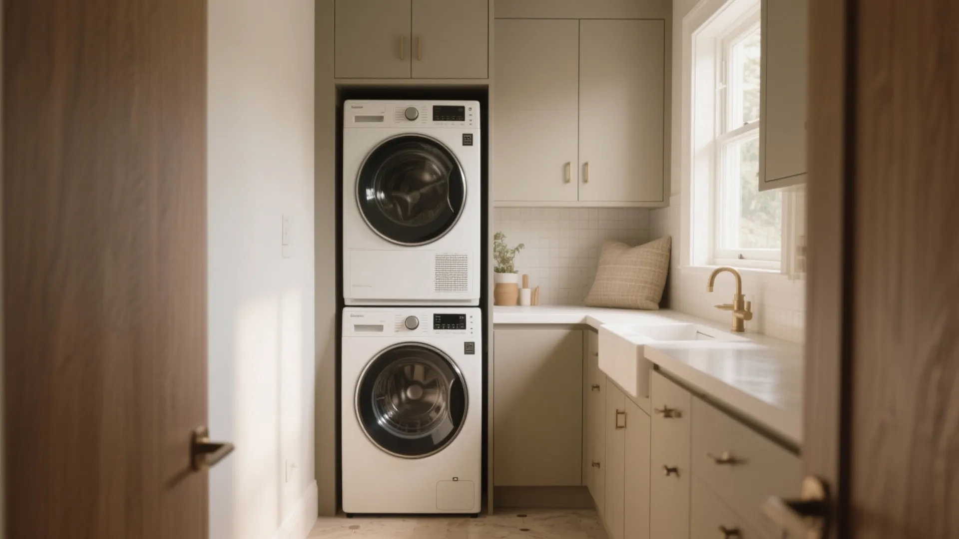 5 Smart Small Laundry Room Ideas: Stacked washer and dryer solutions that make tight spaces work beautifully