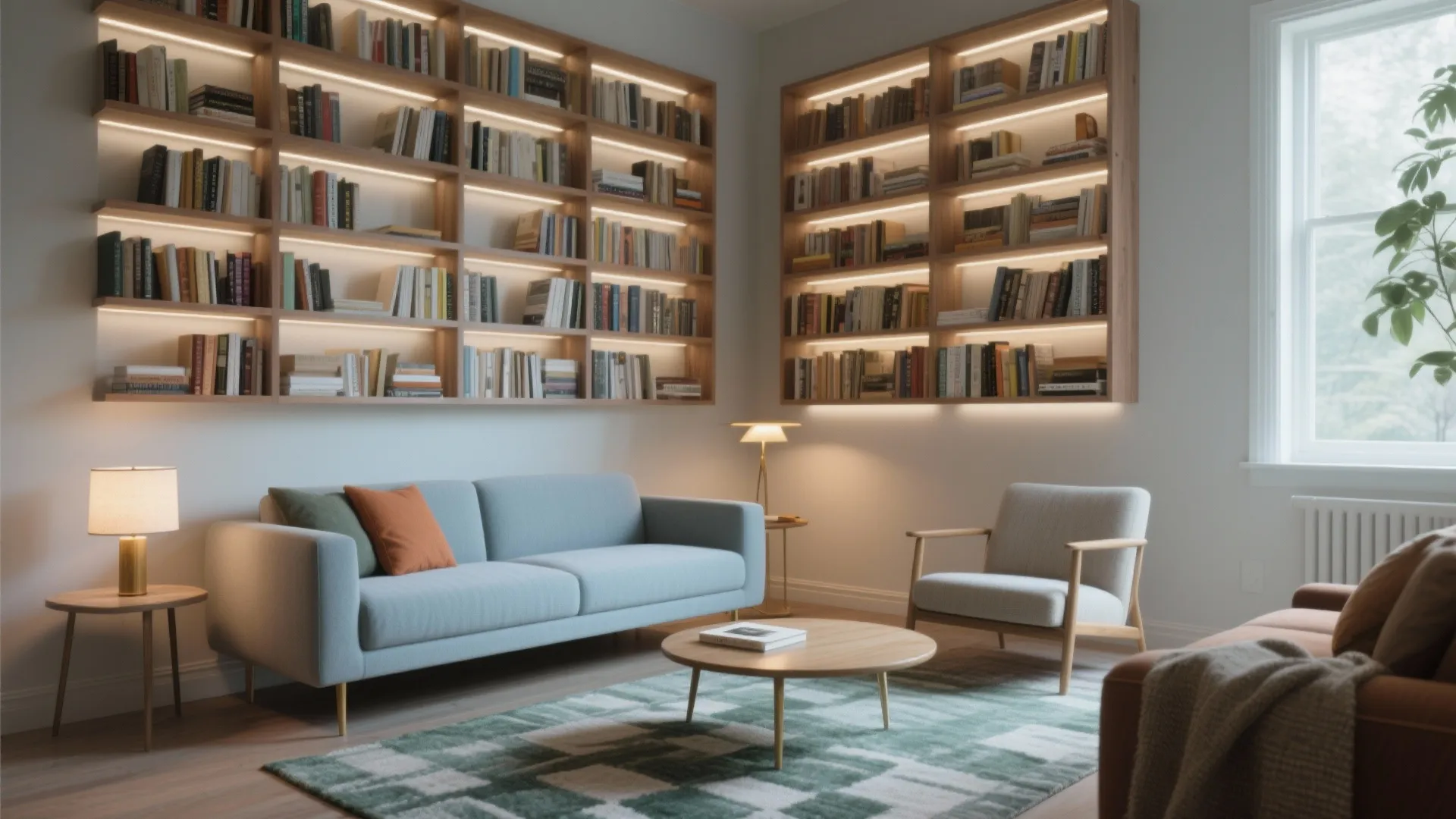Small Living Room with Bookshelves: Creative Design Solutions: 1 Minute to Transform Your Space: Fast-Track Guide to Maximizing Bookshelves in Small Living Rooms