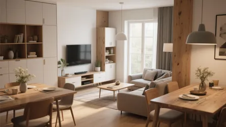 5 Small Living Room Ideas with TV & Dining Table