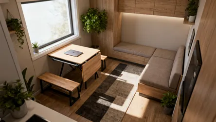 5 Small Living Room + Dining Table Ideas