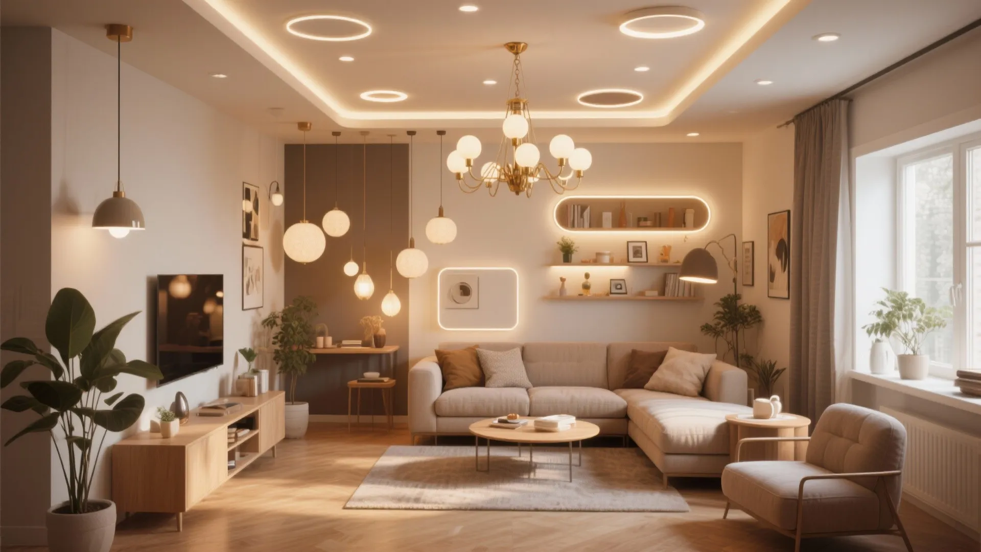 10 Inspiring Ceiling Living Room Lighting Ideas