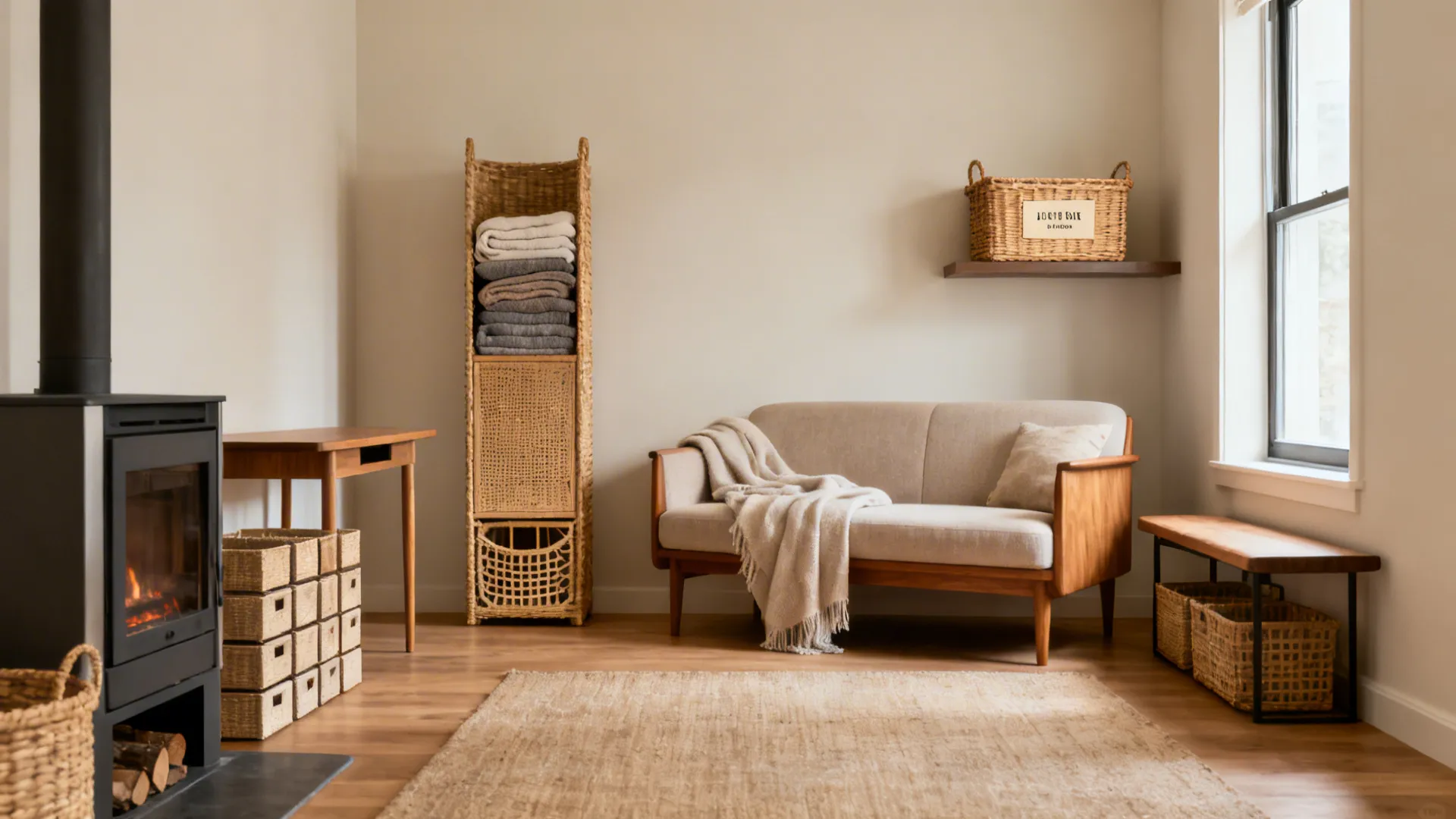 5 Basket Ideas for Blankets in Living Rooms