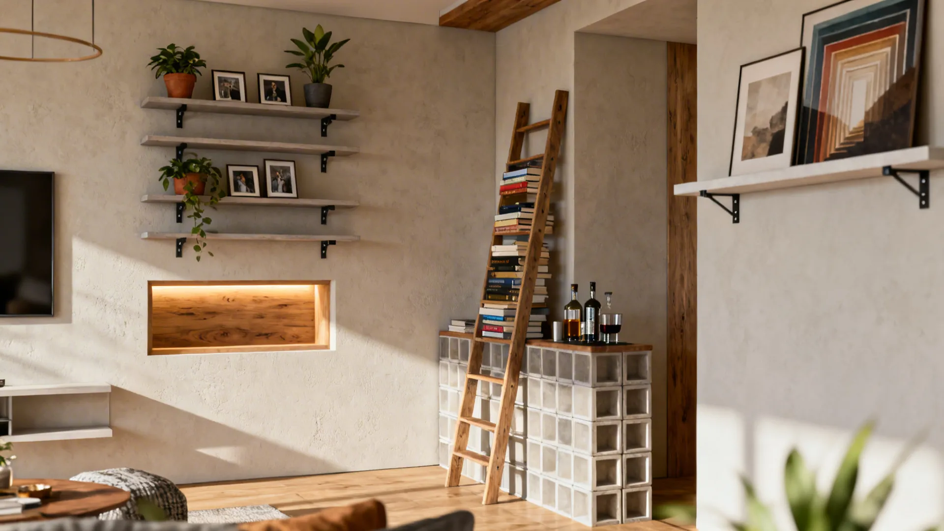 5 Wall Shelf Ideas for Living Room