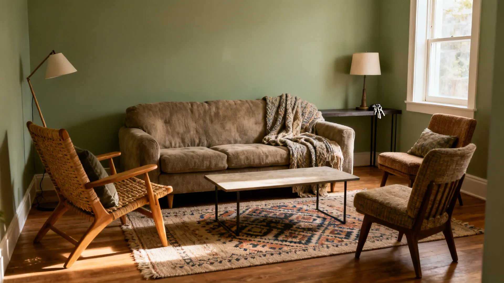 Couch and Two Chairs: 5 Small-Space Living Room Ideas