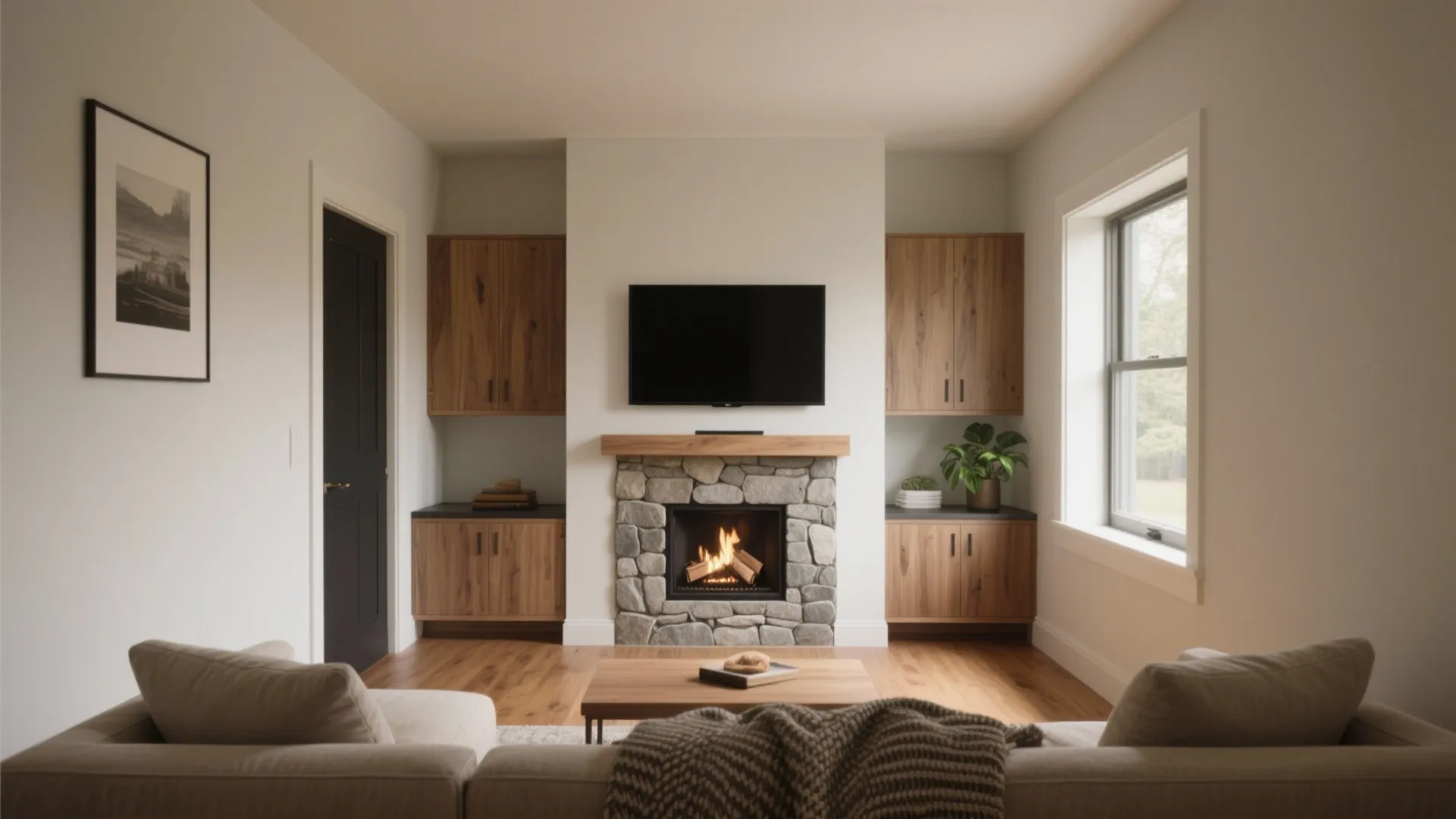 Small Living Room Layout — 5 TV & Fireplace Ideas
