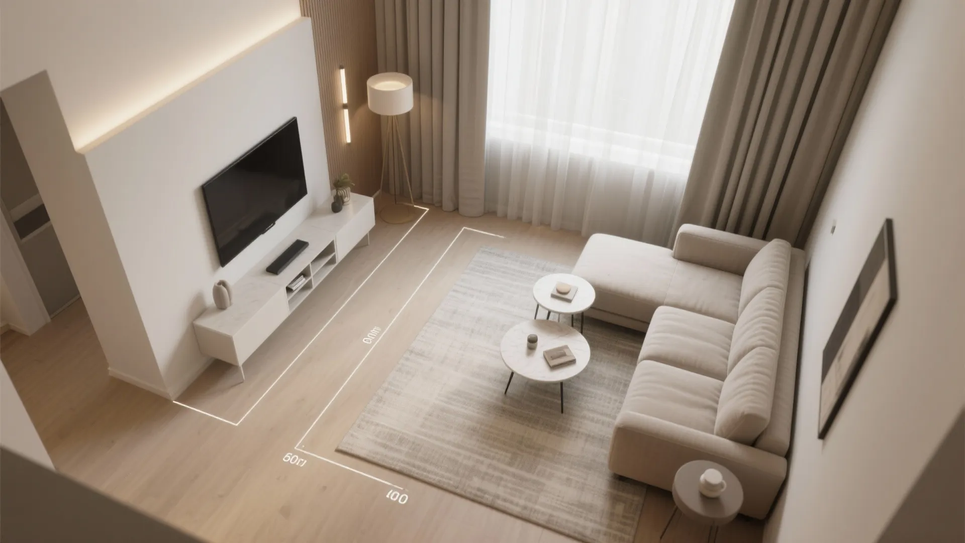 Lightweight Furniture: Leggy Sofa, Nesting Tables, and a Slim Media Shelf