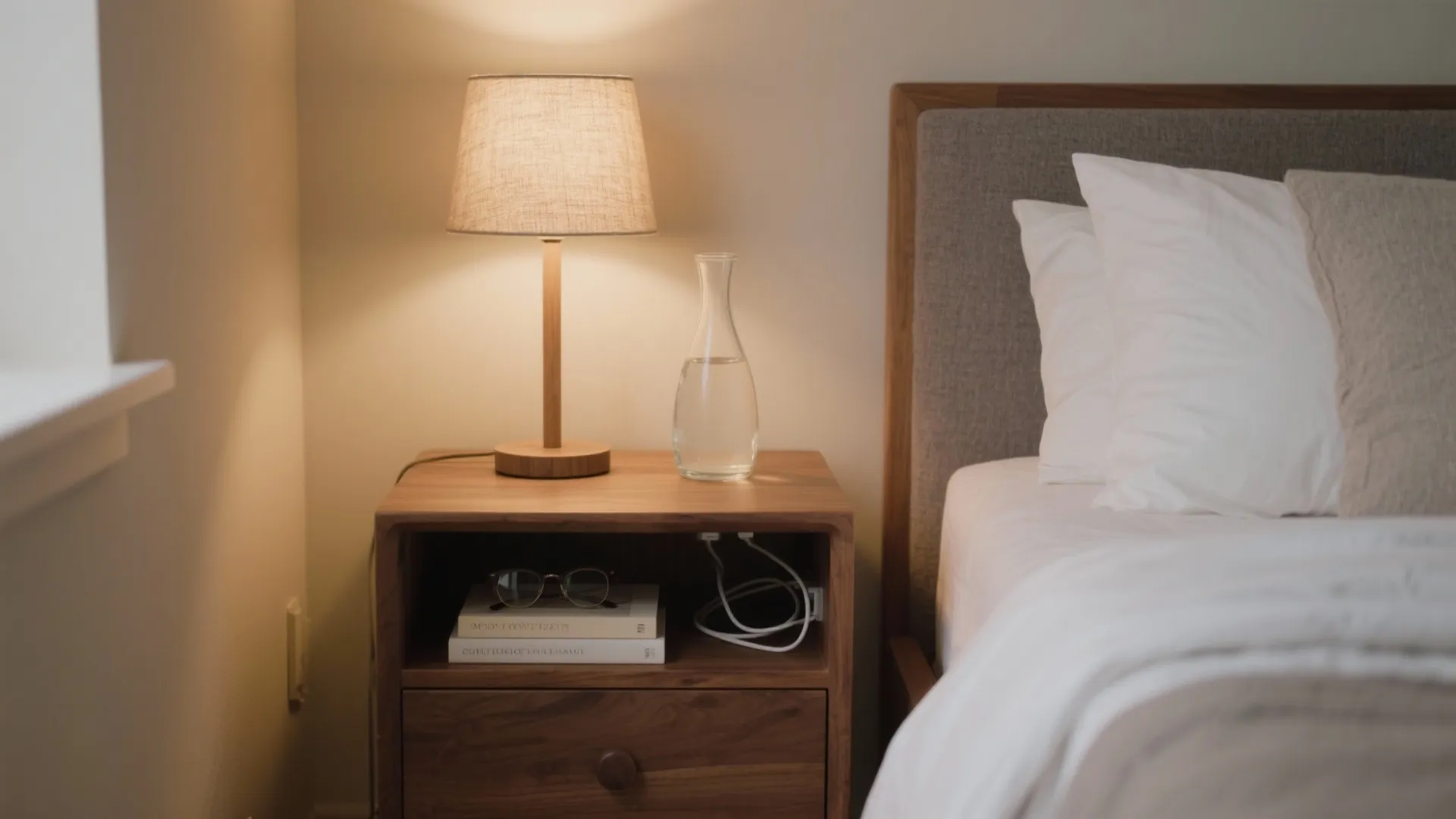 Small Bedside Table with Lamp: Space-Saving Nightstand Ideas: 1 Minute to Find the Perfect Small Bedside Table with Lamp Combo