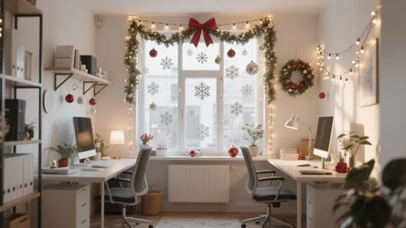 10 Office Window Christmas Decorating Ideas