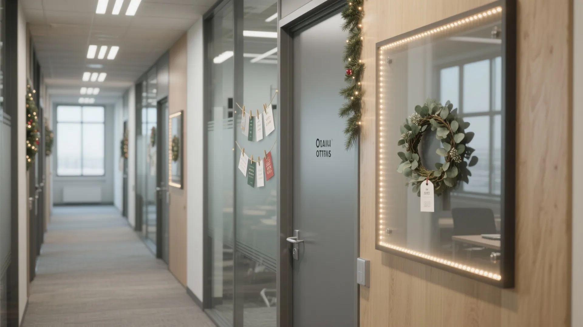 5 Festive Christmas Door Decorating Ideas for Offices: Small door, big cheer: practical and stylish office door decorations I’ve used