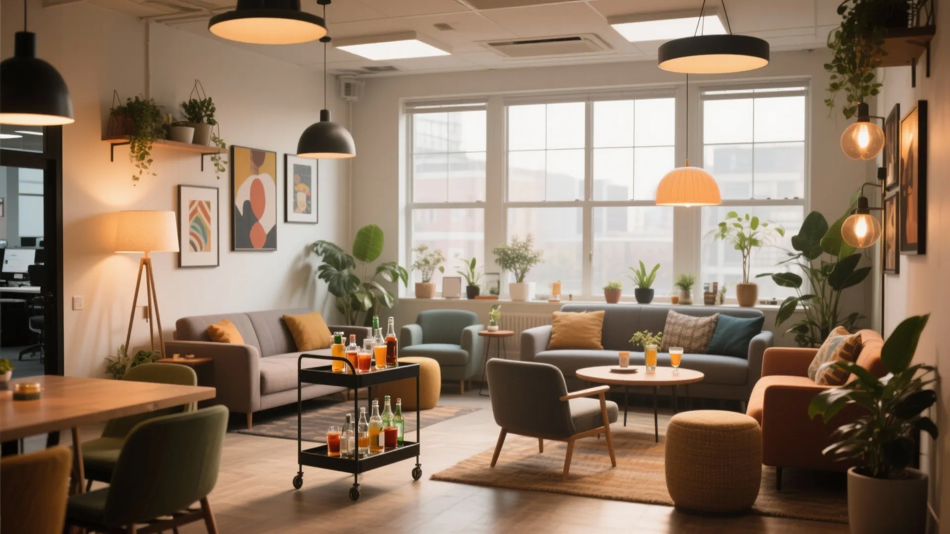 10 Office Happy Hour Ideas That Actually Work: Creative after-work ideas from a designer who knows how to make small spaces and big moods work together.