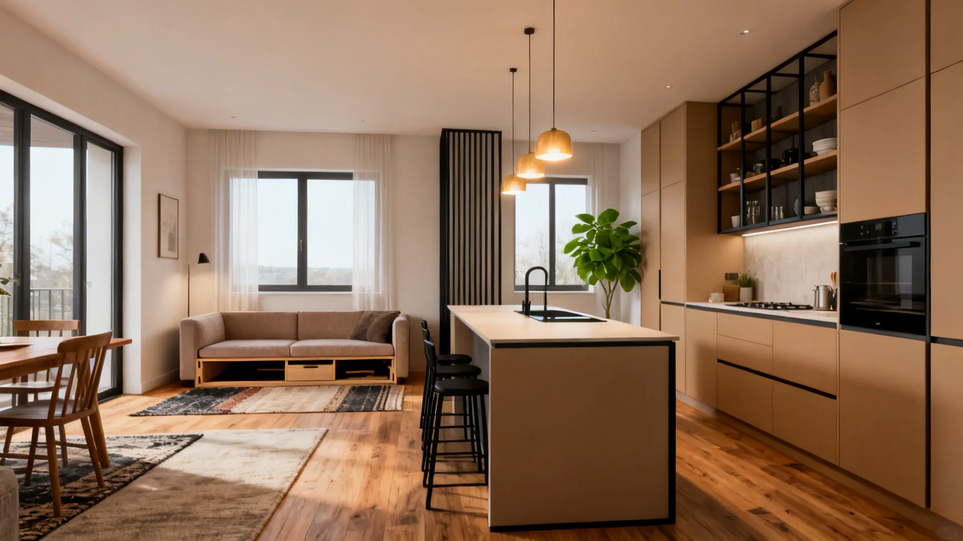 Small Living Room with Open Kitchen: 5 Smart Ideas